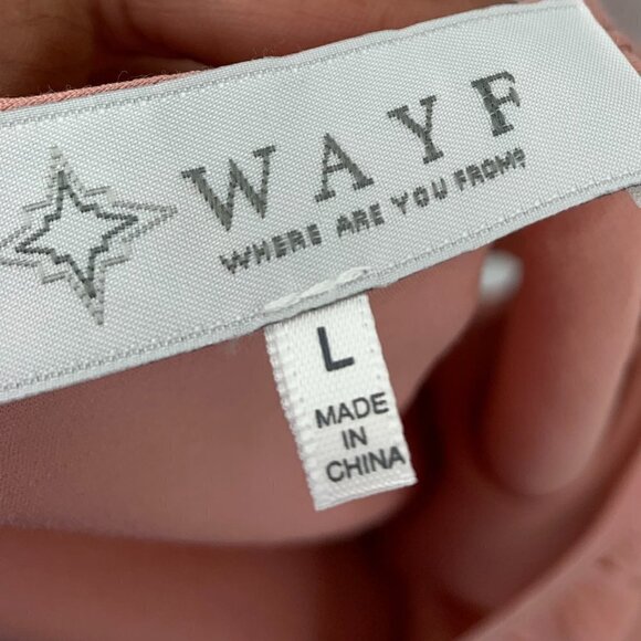 WAYF Cold Shoulder Blouse Pink Spaghetti Straps L - Picture 5 of 7